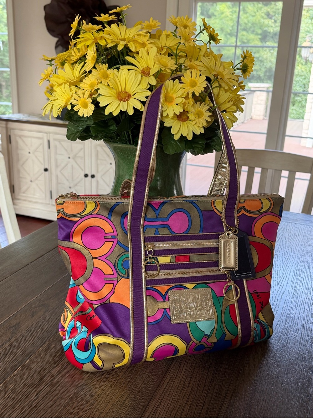 RARE Vintage Coach Poppy Pop C Glam Tote Bag 14365 Excellent Condition Y2K - Picture 16 of 16